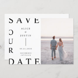 ultramodernes Layout Foto Save the Date Einladung