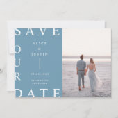 ultramodernes Layout Foto Save the Date Einladung (Vorderseite)