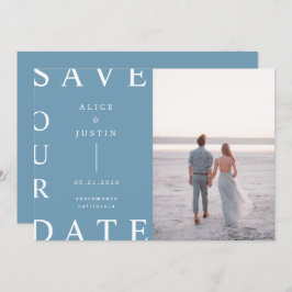 ultramodernes Layout Foto Save the Date Einladung