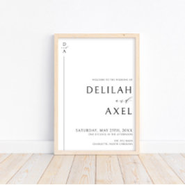 Ultramodernes Minimalistisches Schwarz-Weiß-Zeiche Poster