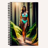 Ultrarealistisches Mädchen mit Bikini-Notebook Notizblock (Vorderseite)