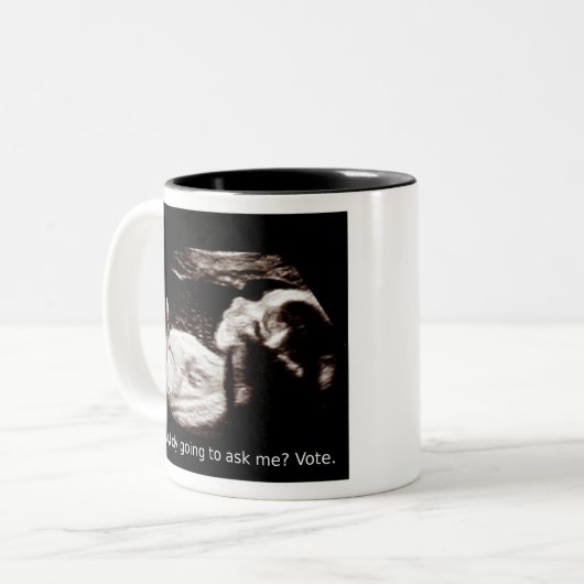 Ultraschall-Abtreibung: Jemand, das geht, mich zu Zweifarbige Tasse (Vorderseite Links)