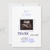 Ultraschall dank Babysicht Dankeskarte (Vorderseite)