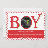 Ultraschall-Geschlecht decken Foto-Karte - Einladung (Rückseite)