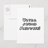 Ultraschall-Hebamme Postkarte (Vorne/Hinten)