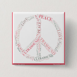 ULTRASCHALL-KNOPF - FRIEDENSLiebe U. -ULTRASCHALL Button
