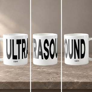 ULTRASCHALL Personalisierter Rundum-Text Kaffeetasse