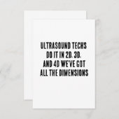 Ultraschall-Techniker tun es in 2D, 3D und 4D - wi Dankeskarte (Vorne/Hinten)