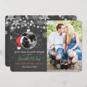 Ultraschallankündigung der Weihnachtsschwangerscha Feiertagskarte (Vorne/Hinten)