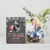 Ultraschallankündigung der Weihnachtsschwangerscha Feiertagskarte (Stehend Vorderseite)