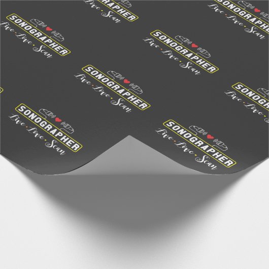 Ultraschallsonographie Geschenkpapier (Ecke)