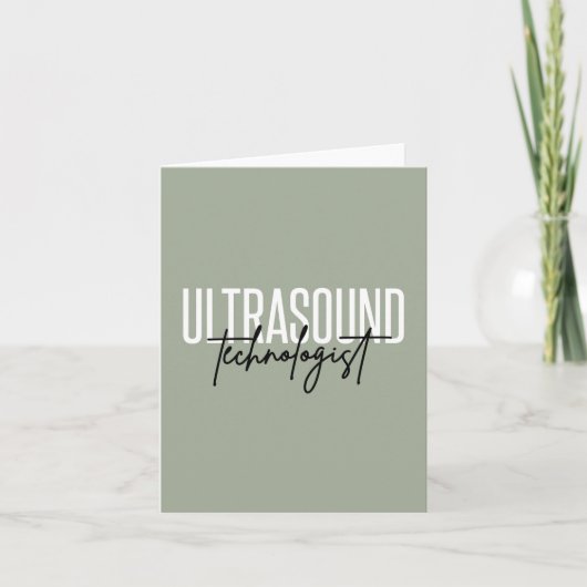 Ultraschalltechnologin | Ultrasound Tech Geschenke Karte (Vorderseite)
