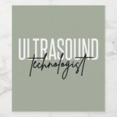 Ultraschalltechnologin | Ultrasound Tech Geschenke Weinetikett (Einzelnes Label)