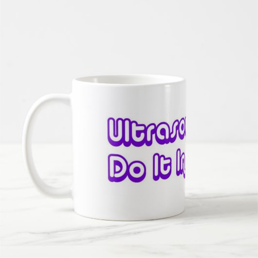UltraschallTechs tun es im dunklen lila Logo 3D Kaffeetasse (Links)
