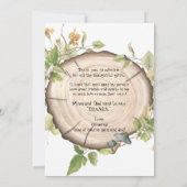 Ultrasound Baby Boy Funny Woodland Dankeskarte (Rückseite)