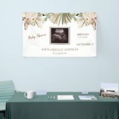 Ultrasound Baby Dusche Pampas Floral Baby Dusche Banner (Messeveranstaltung)