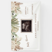 Ultrasound Baby Dusche Pampas Floral Baby Dusche Banner (Vertikal)