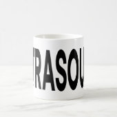 ULTRASOUND Black Typografie Kaffeetasse (Mittel)