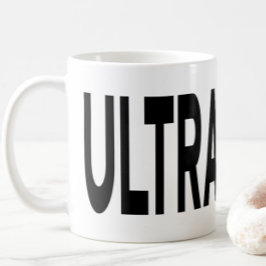 ULTRASOUND Black Typography Kaffeetasse