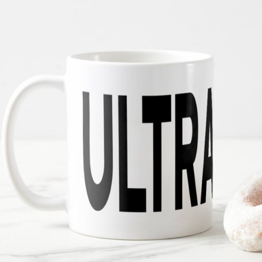 ULTRASOUND Black Typography Kaffeetasse