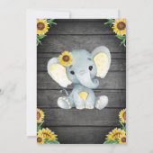 Ultrasound Elephant Baby Dusche Einladung, rustika Einladung (Rückseite)