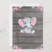Ultrasound Elephant Baby Dusche Einladung, rustika Einladung (Rückseite)
