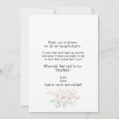 Ultrasound Foto Boho Bear Pink Funny Vielen Dank Dankeskarte (Rückseite)