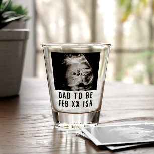 Ultrasound Foto Erster Vatertag Vater zu sein Schnapsglas