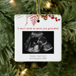 Ultrasound Foto Oma zu Weihnachten Keramikornament