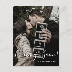 Ultrasound Foto Skript kommt bald Schwangerschaft Ankündigungspostkarte