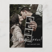 Ultrasound Foto Skript kommt bald Schwangerschaft Ankündigungspostkarte (Vorderseite)