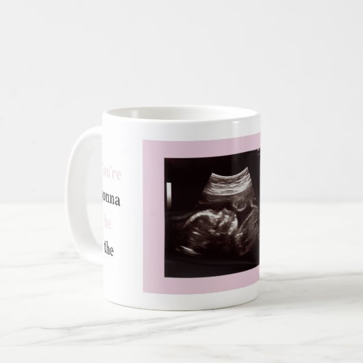 Ultrasound Foto Vater-to-be Bester Vater je rosa Kaffeetasse (Vorderseite Links)
