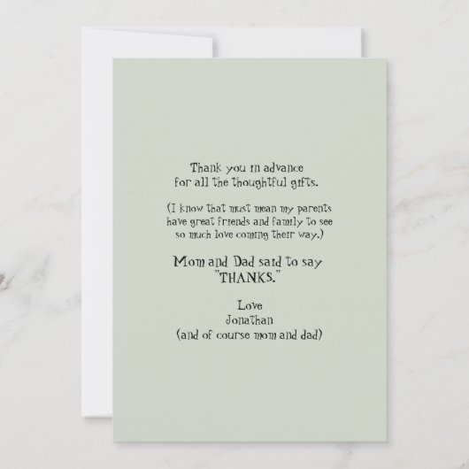 Ultrasound Foto Vielen Dank Baby Point II Dankeskarte (Rückseite)