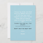 Ultrasound Funny 1 danke Ihnen Card Baby View (Rückseite)