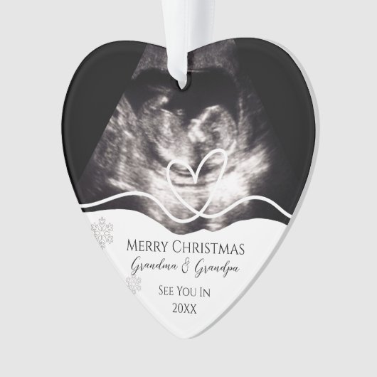 Ultrasound Grandparents Pregnancy Announcement Ornament (Vorderseite)