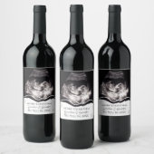 Ultrasound Grandparents Pregnancy Announcement Weinetikett (Flaschen)
