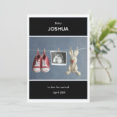 Ultrasound Photo Pregnancy Announcement Card Einladung (Stehend Vorderseite)