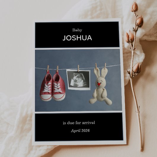 Ultrasound Photo Pregnancy Announcement Card Einladung