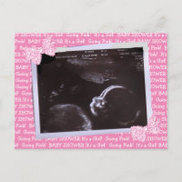 Ultrasound Picture Baby Shooter Einladung Postkart