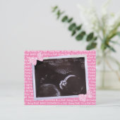 Ultrasound Picture Baby Shooter Einladung Postkart Postkarte (Stehend Vorderseite)