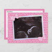 Ultrasound Picture Baby Shooter Einladung Postkart Postkarte (Vorne/Hinten)