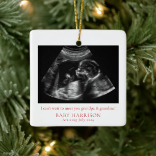 Ultrasound Schwangerschaft Ankündigung Neue Großel Keramikornament