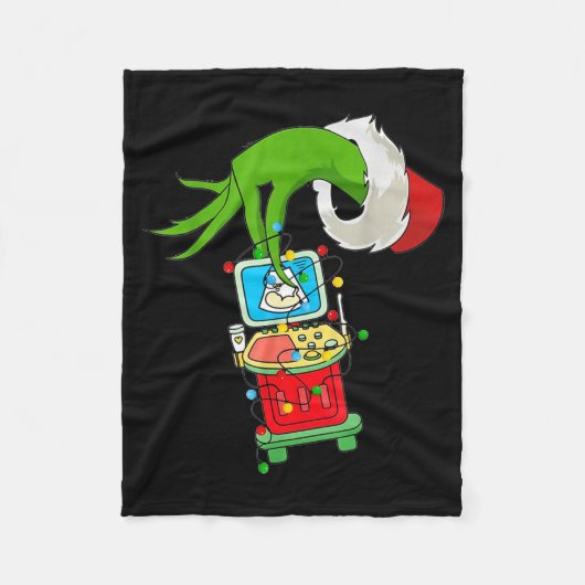 Ultrasound Sonographer Merry Christmas Xmas Pajama Fleecedecke (Vorderseite)