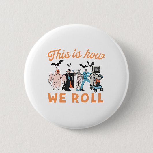 Ultrasound Tech Ghosts Vascular Tech Sonographe H Button (Vorderseite)