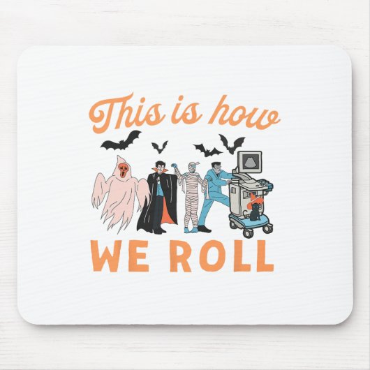 Ultrasound Tech Ghosts Vascular Tech Sonographe H Mousepad (Vorne)