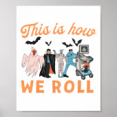 Ultrasound Tech Ghosts Vascular Tech Sonographe H Poster (Vorne)