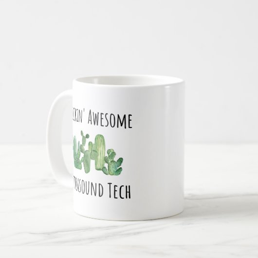Ultrasound Tech Sonographen Geschenk Tasse Kaffee  (Vorderseite Links)