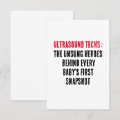 Ultrasound techs: Die ungesungenen Helden hinter j Dankeskarte (Vorne/Hinten)