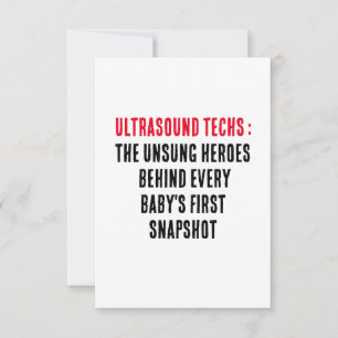 Ultrasound techs: Die ungesungenen Helden hinter j Dankeskarte