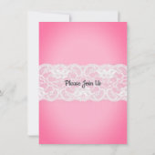 Ultrasound und Lace Baby Dusche Einladung (Rückseite)